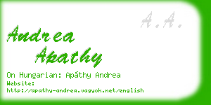andrea apathy business card